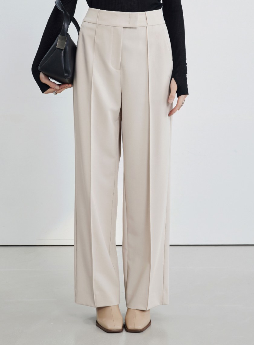 寬腰頭經典西裝寬褲